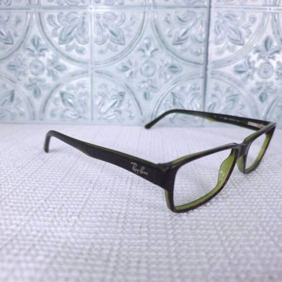 Ray-Ban RB5169 2383 Brown Green Rectangular Eyeglasses Frame 52-16-140 - Picture 3 of 7